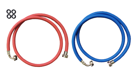 3804FEB2RB--⅜" X 4' FEM/ELB HOSE RD/BL 2 PACK, 3804FEB2RB