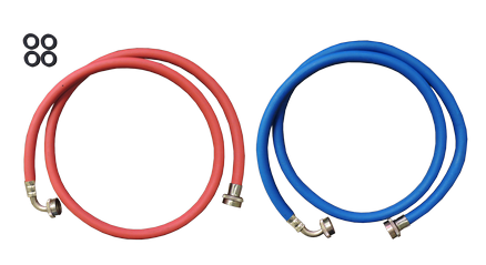 3806FEB2RB--⅜" X 6' FEM/ELB HOSE RD/BL 2 PACK, 3806FEB2RB