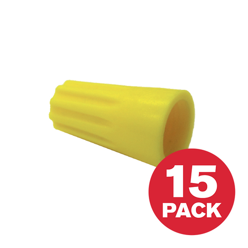 Supco Wire Connector, Large, Yellow, 15/Pack, T1152