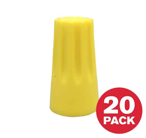 Supco Wire Connector, Small, Yellow, 20/Pack, T1161