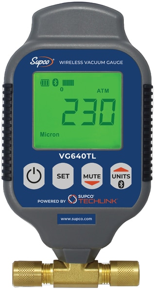 Supco Techlink Wireless Digital Vacuum Gauge, VG640TL
