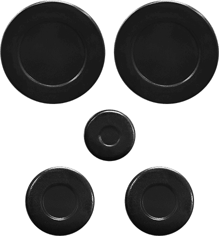 RP2694--RANGE BURNER CAP KIT, BLACK (5 PK), RP2694