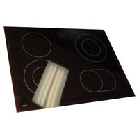 Whirlpool W10297306 Range Main Cooktop Glass, Black