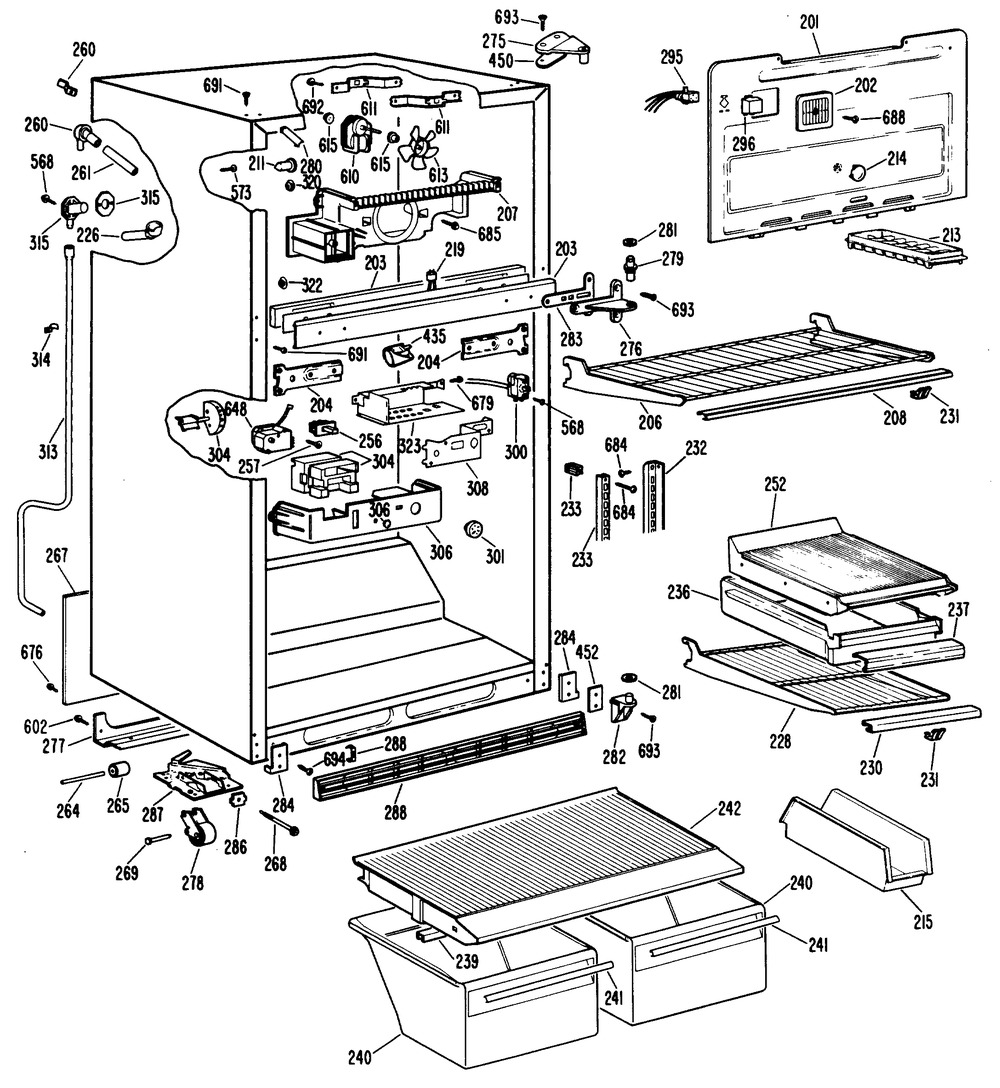 G.E. REFRIGERATOR FUNNEL DRAIN (WG03A00378)