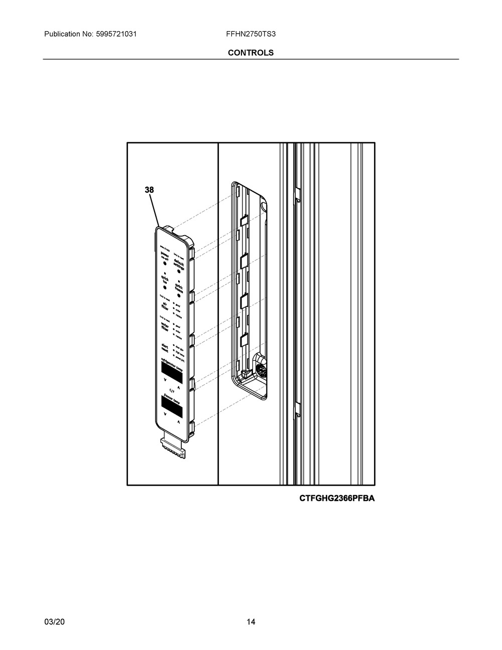 5304510331 : 5304510331 BOARD ASSEMBLY,USER INTERFACE