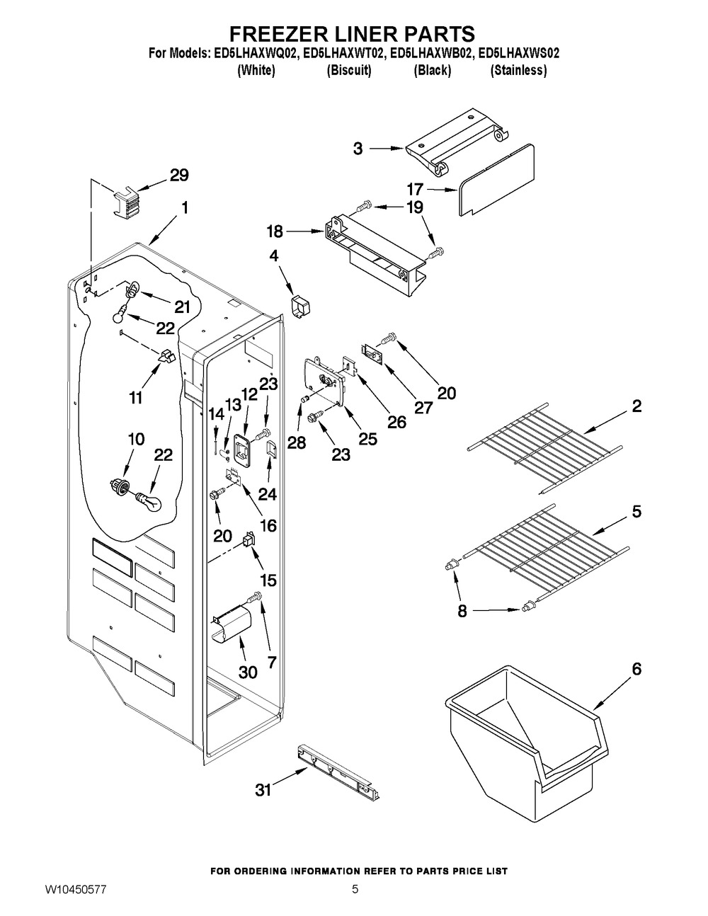 WHIRLPOOL REFRIGERATOR RECEIVER COVER (W10173569)