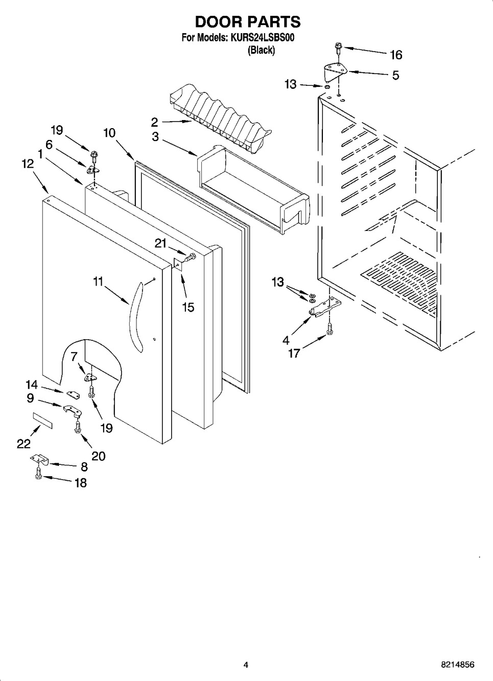 WHIRLPOOL, HINGE-DOOR, 4344787