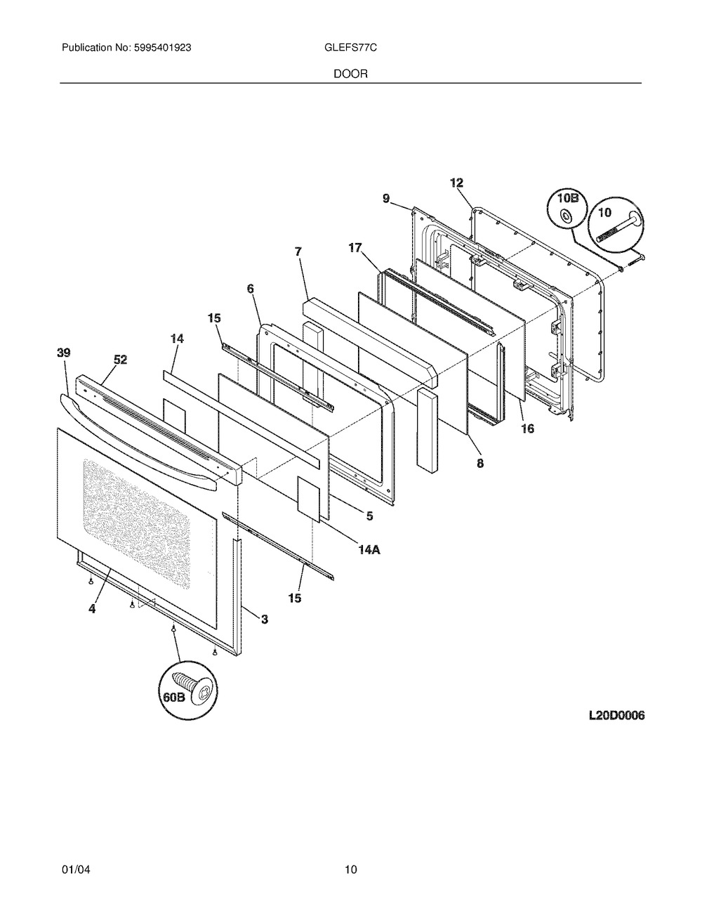 SEAL,OVEN DOOR (316277900)