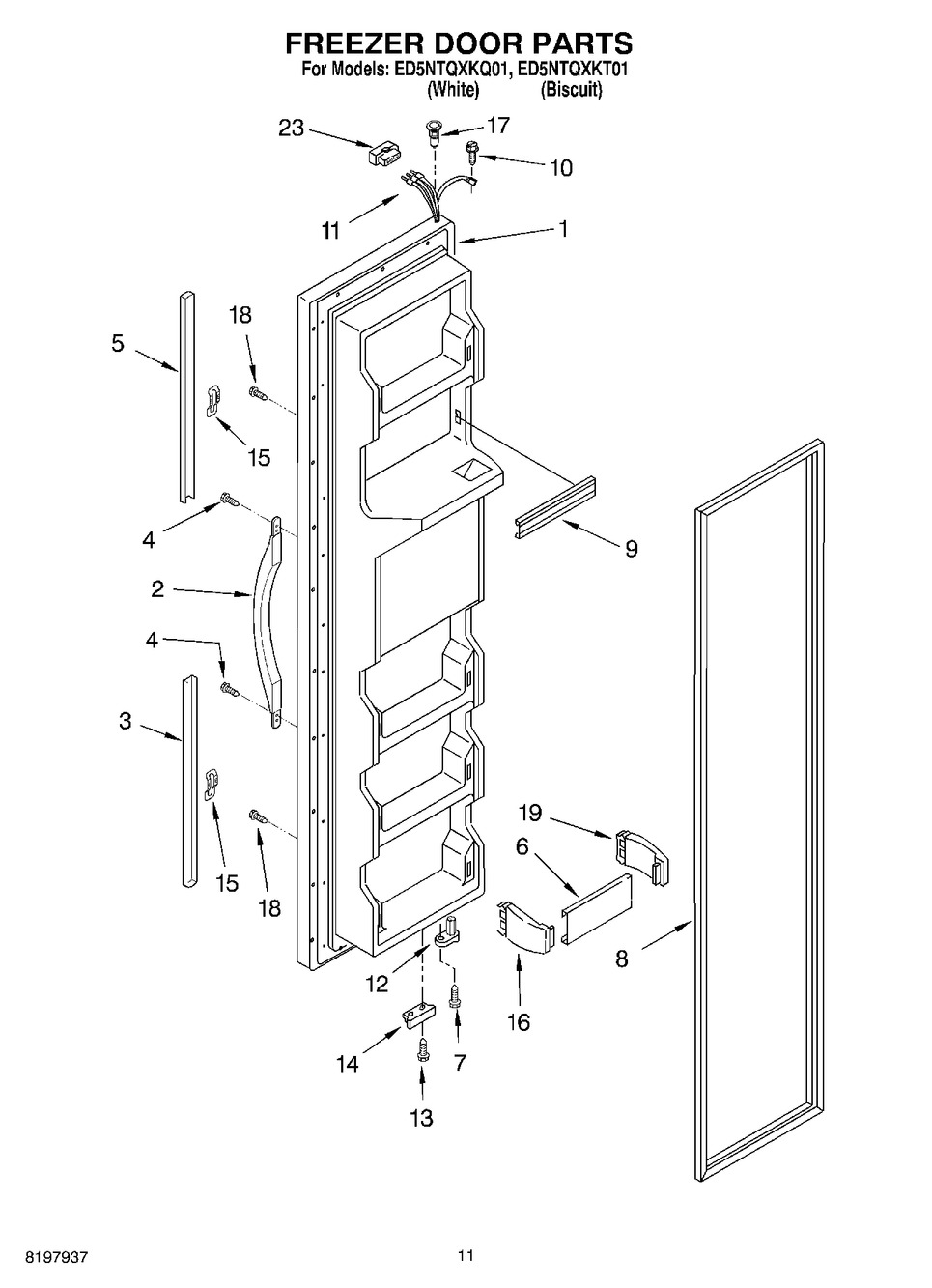 WHPL RE DOOR SHELF ENDCAP WHIT (WP2195917K)