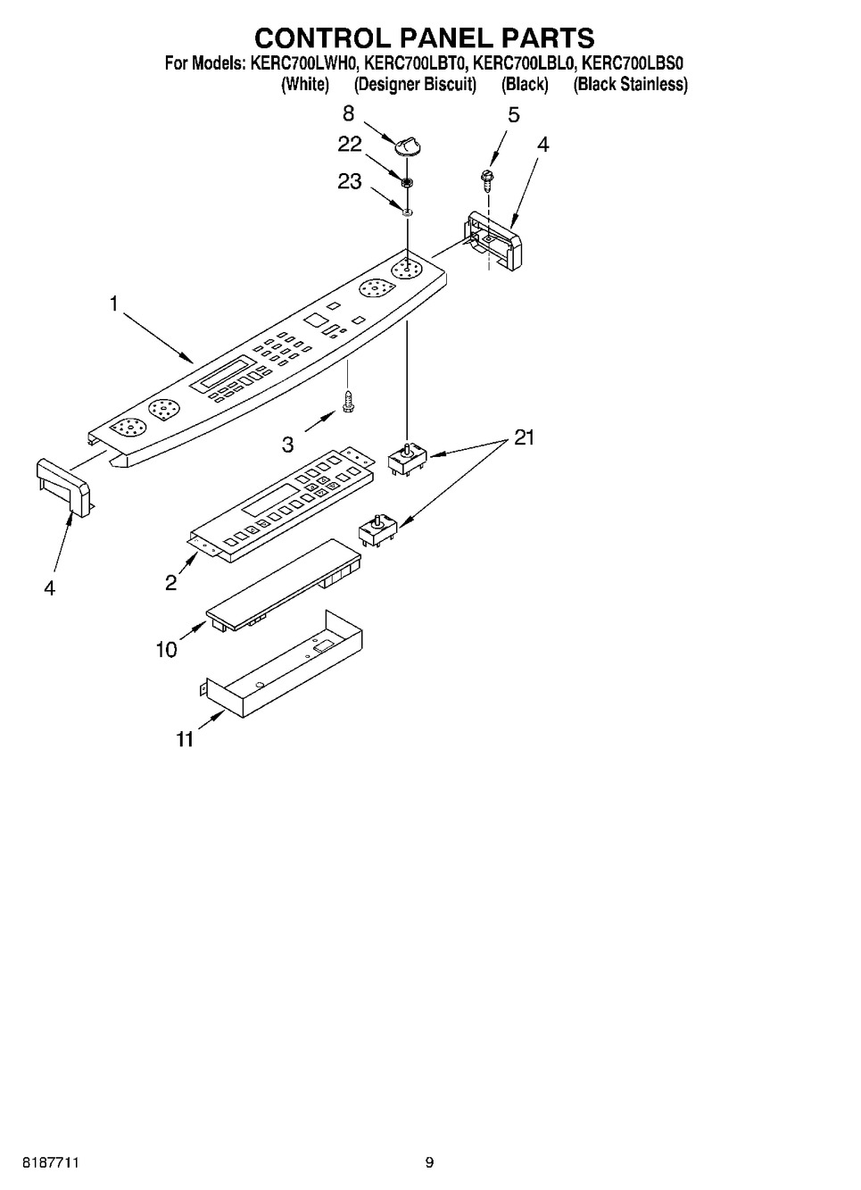 WHIRLPOOL, KNOB, WP9750372FC