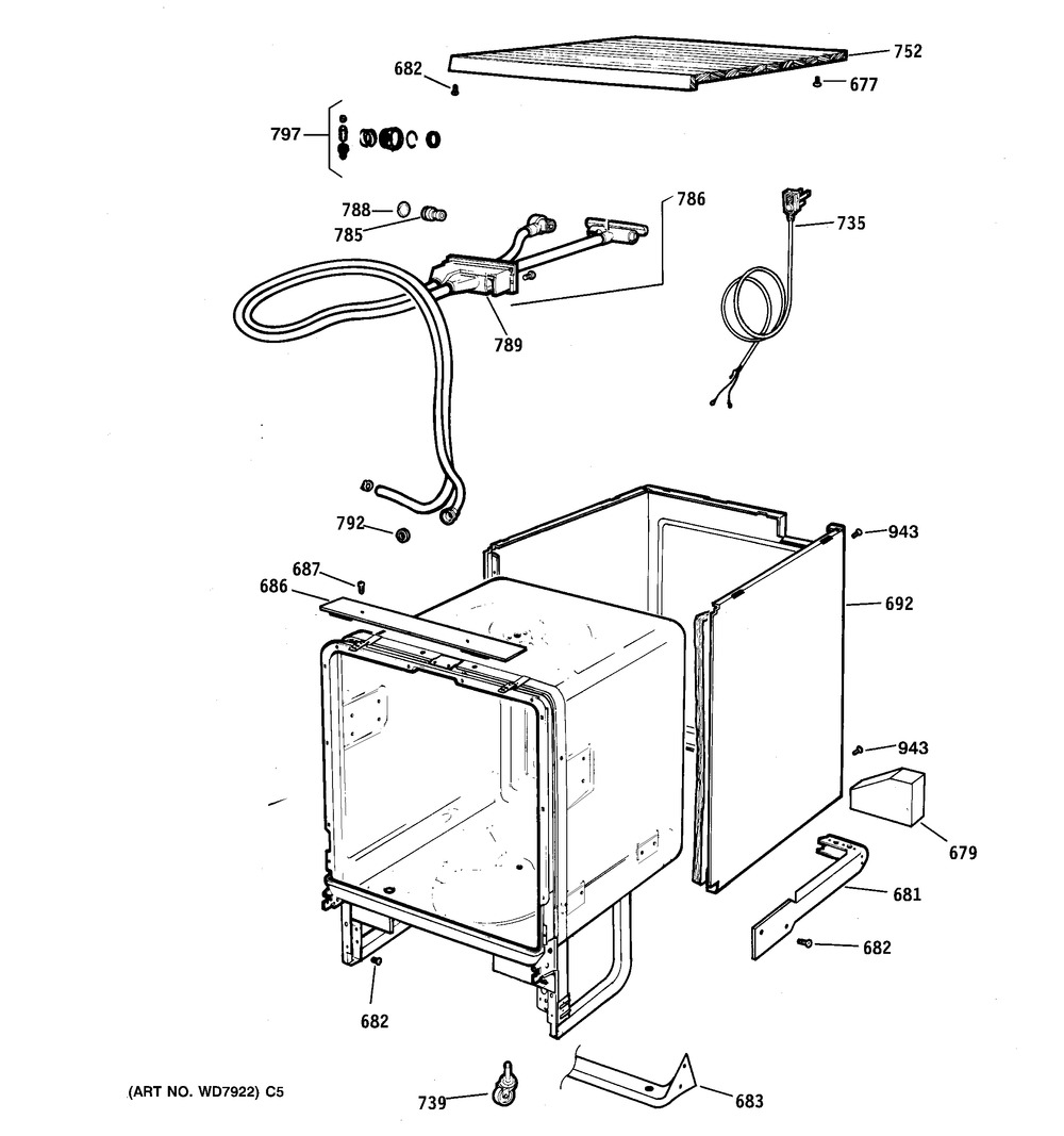 GE, CASTER, WG04F00128