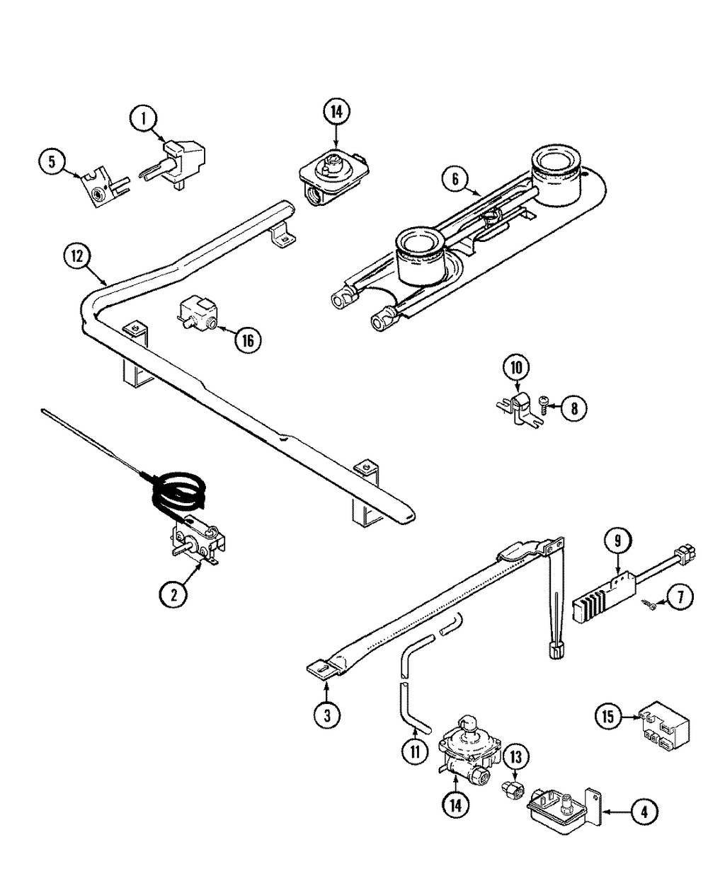 Whirlpool Range Oven Gas Pressure Regulator (WP74006429)