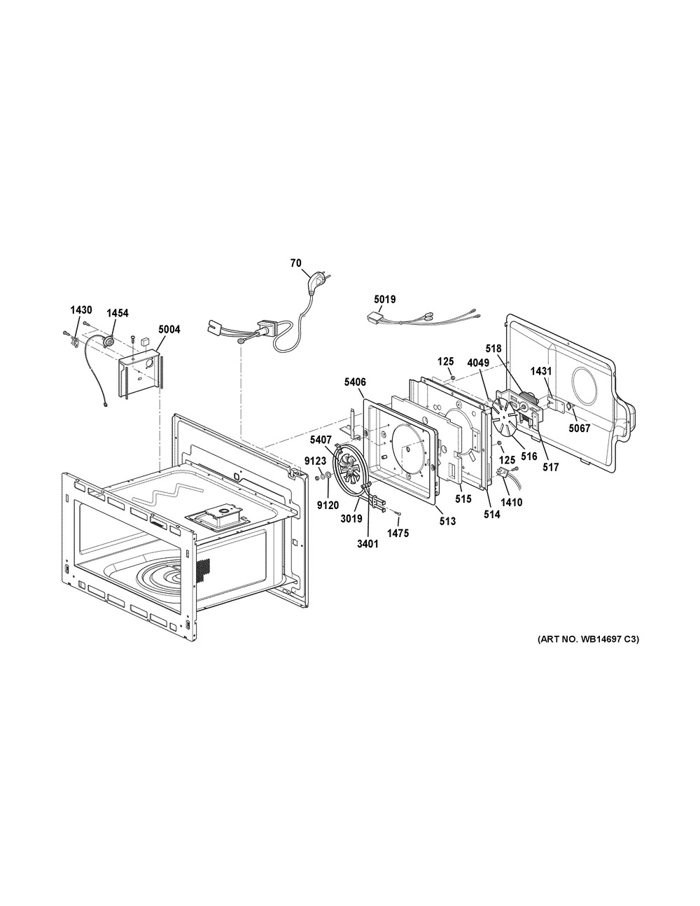 MOTOR AC FAN, MONOGRAM (WG02F02841)