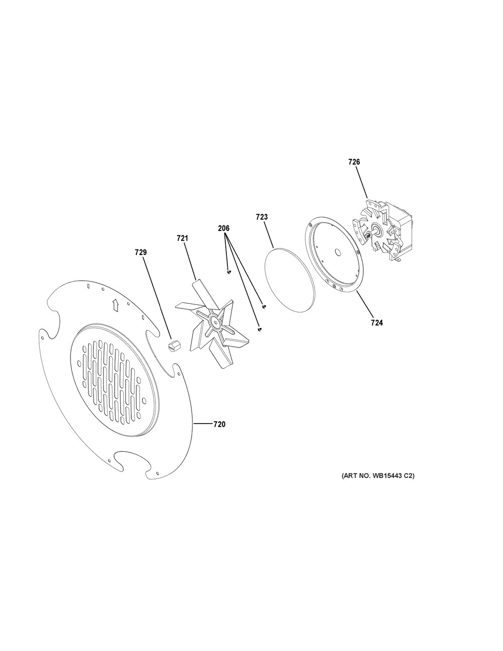 GE, FAN COVER FRONT, WS01L01488