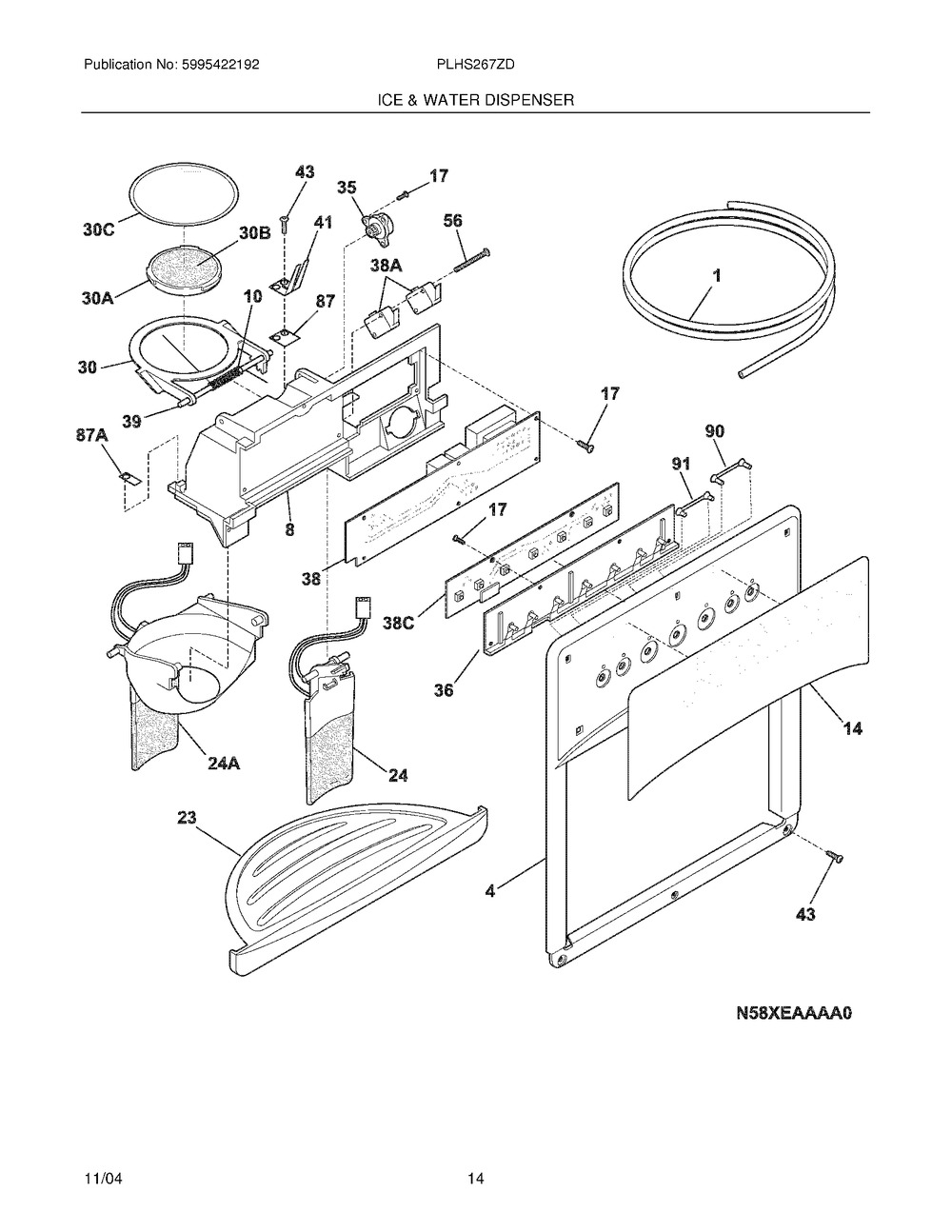 FRIG RE ELECTRONIC DISPENSOR C (241708309)