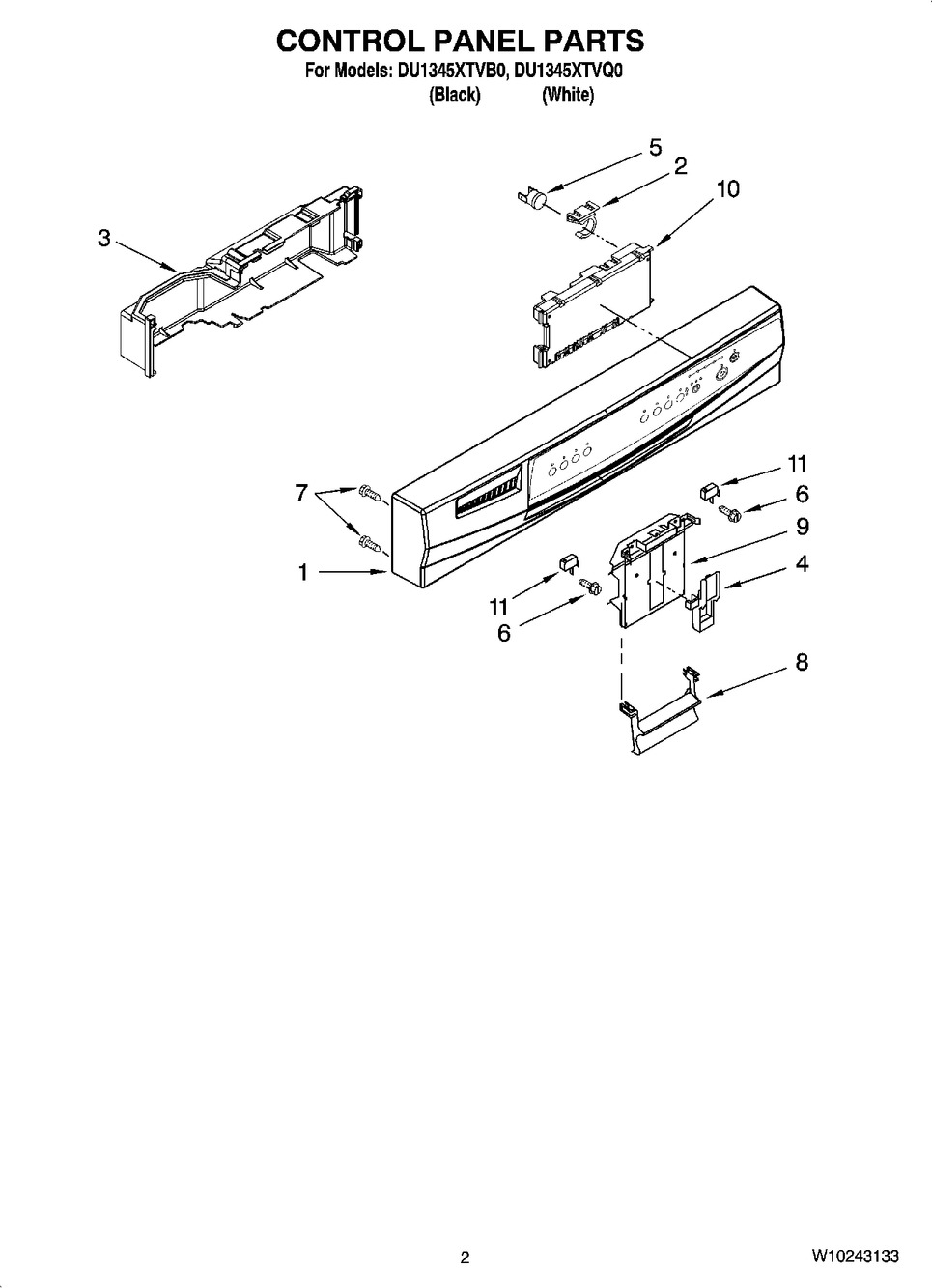 WPW10142945 : WPW10142945 PANEL-CNTL