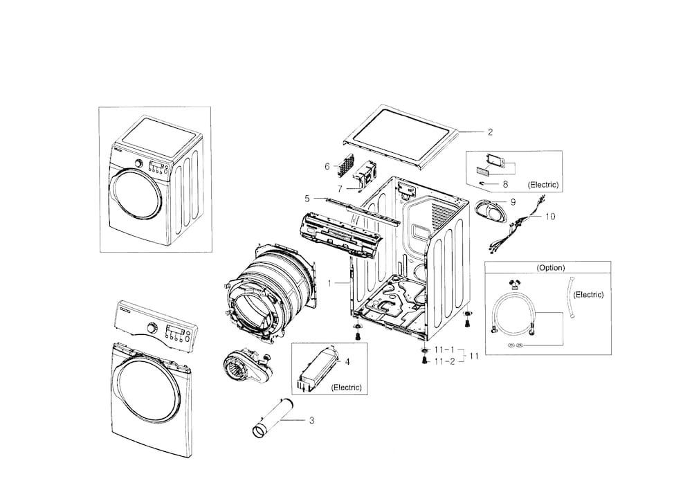 DC97-07516S : DC97-07516S FRAME ASSY,DV448AEW/XAA DR