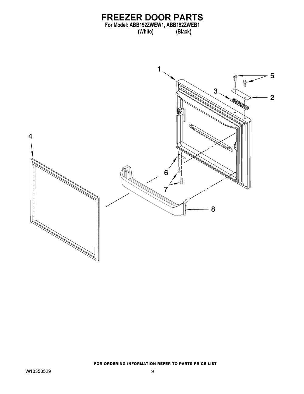 WHIRLPOOL, HANDLE, W10738329