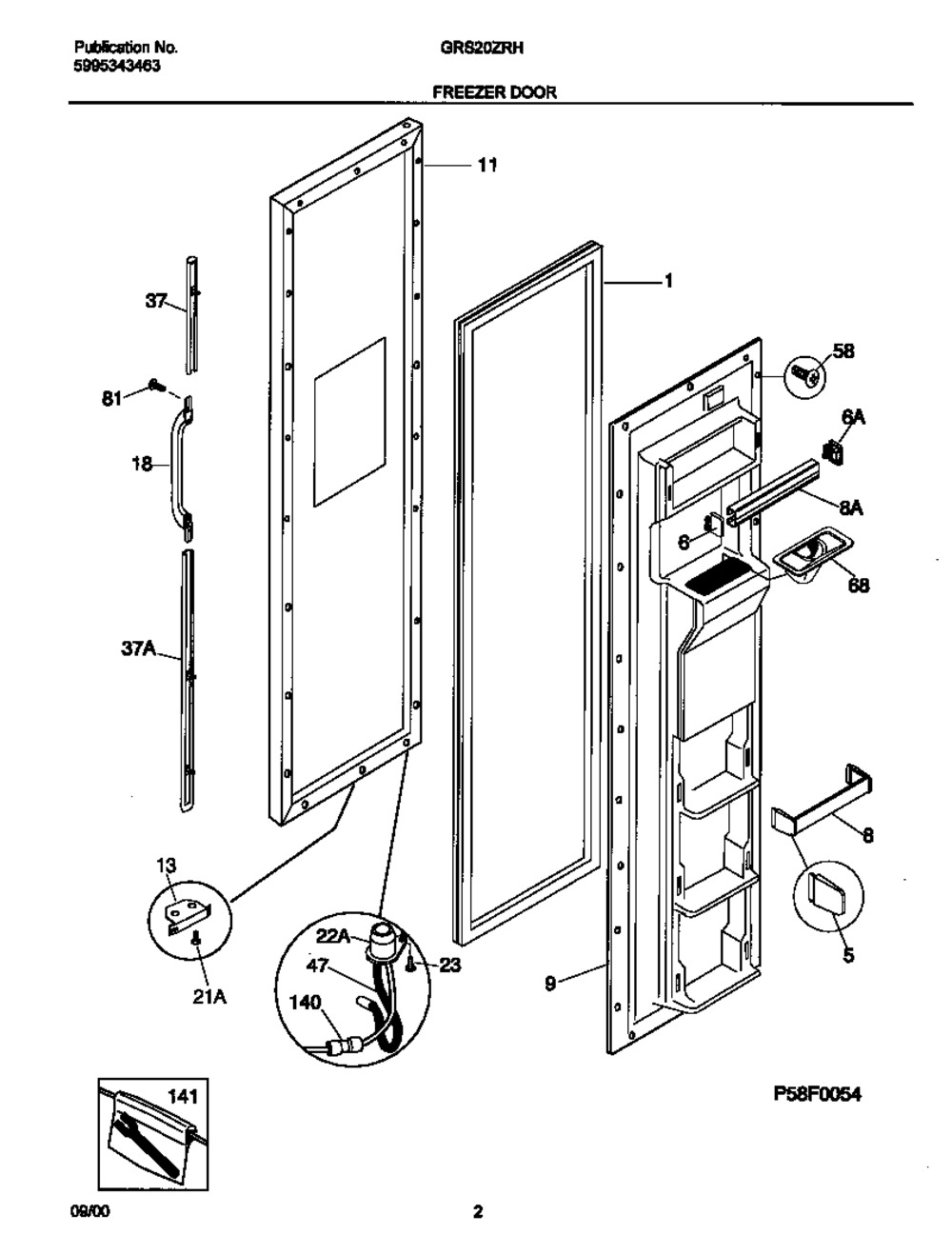 DOOR GASKET FREEZER (5303288954)