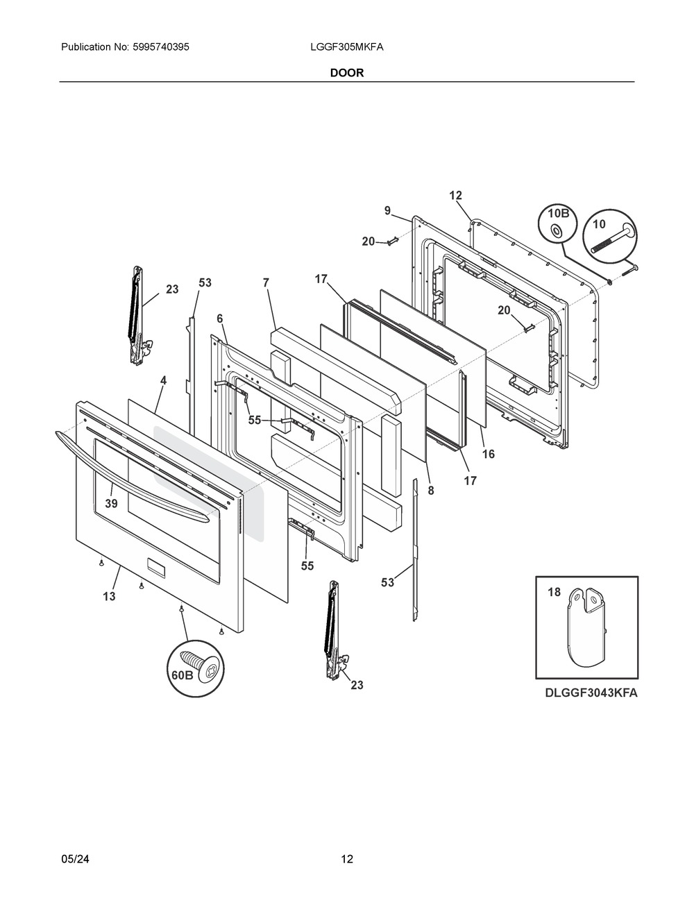 316566301 : 316566301 PANEL ASSEMBLY,DOOR,STAINLESS