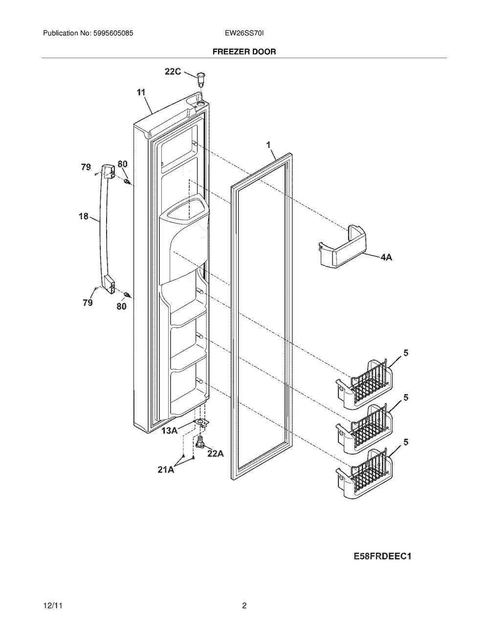 241752001 : 241752001 BIN,DOOR,FRZR,UPPER
