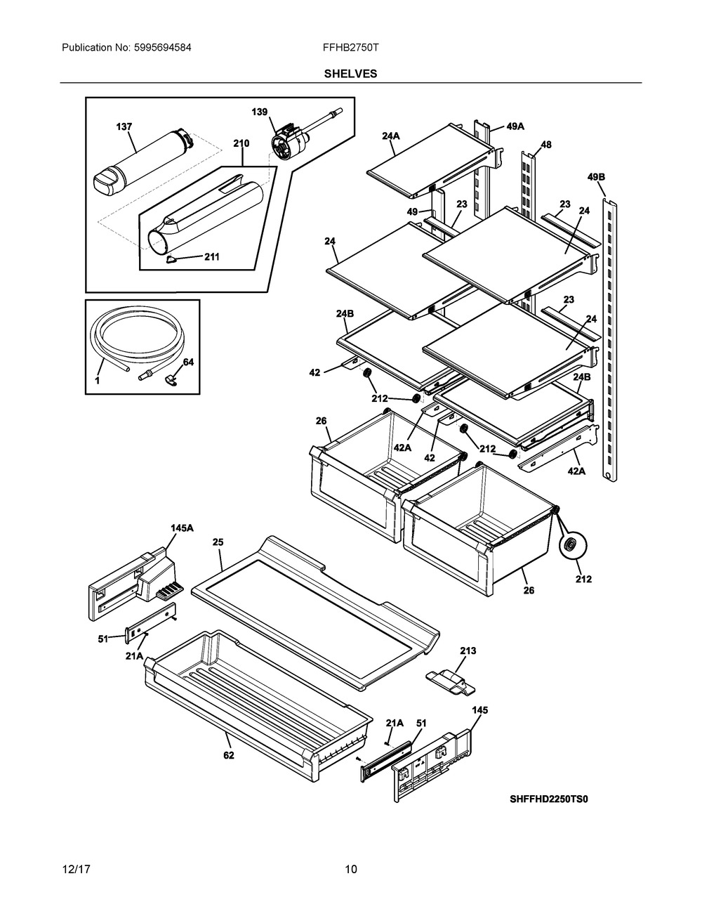 PAN-CRISPER,ASSEMBLY,W/ROLLER (5304508854)