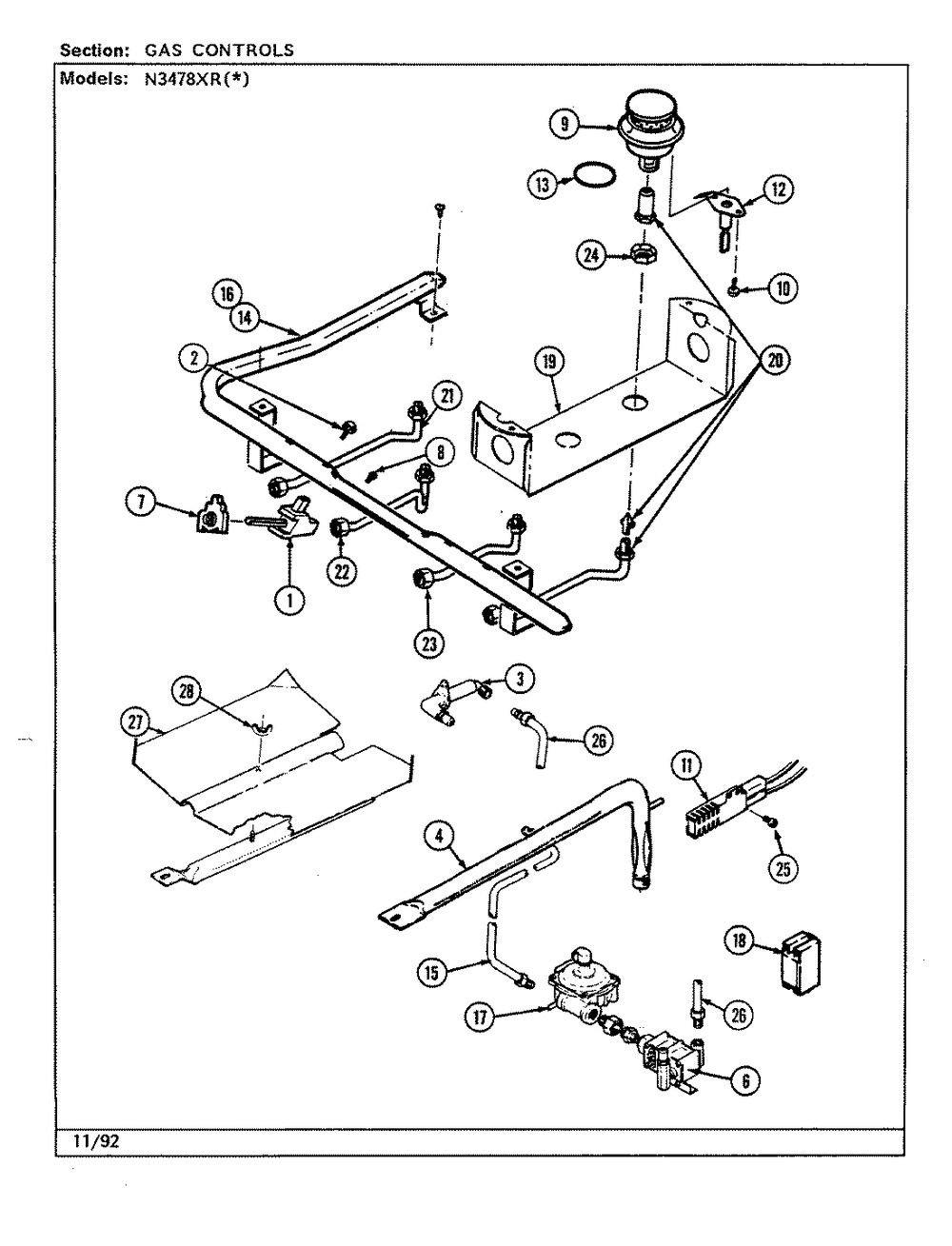 Whirlpool WP74006427 Range Oven Dual Gas Safety Valve