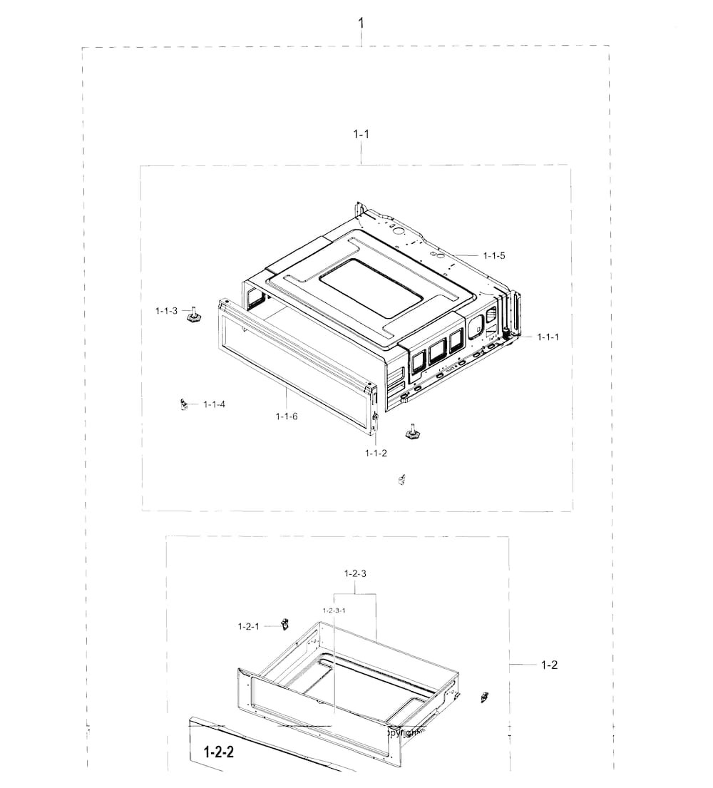 DG94-01245A : DG94-01245A ASSY DRAWER;NE59J3420SS,ST