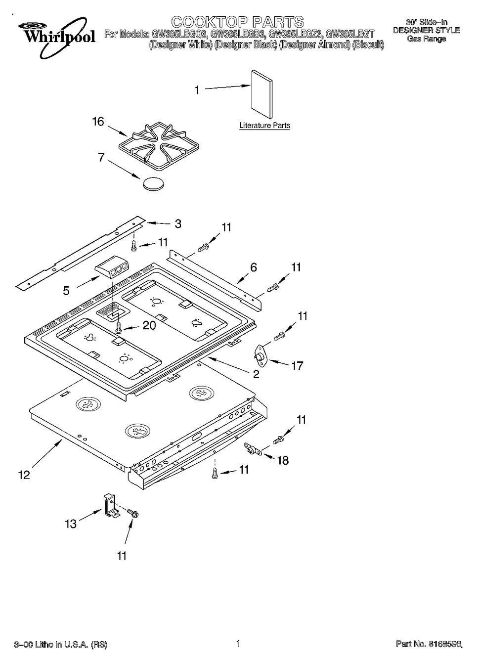 WHPL COOKTOP WHITE (9781890GW)
