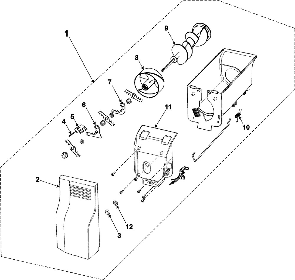 DA97-02058C : DA97-02058C ICE DISPENSER ASSY