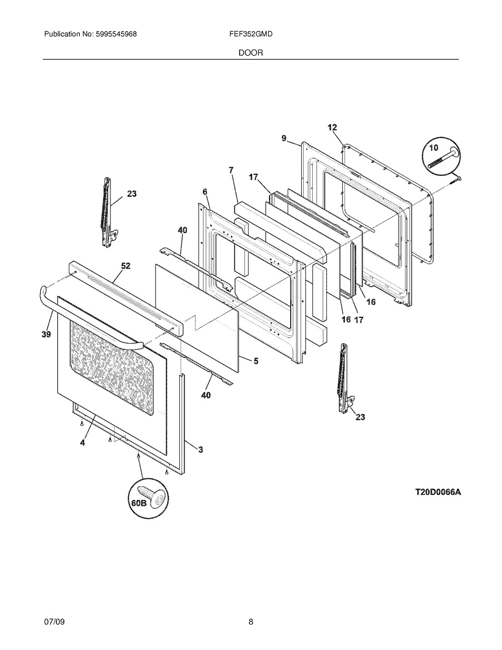 DOOR ASSEMBLY,GLASS/OVERLAY (316452802)