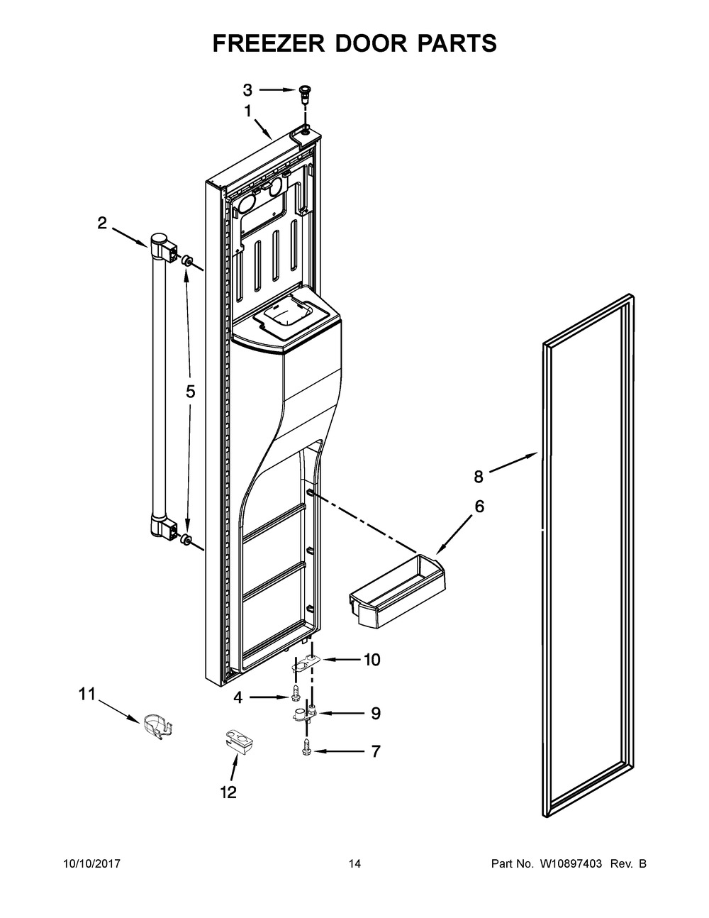 WHIRLPOOL, HANDLE, WPW10643725