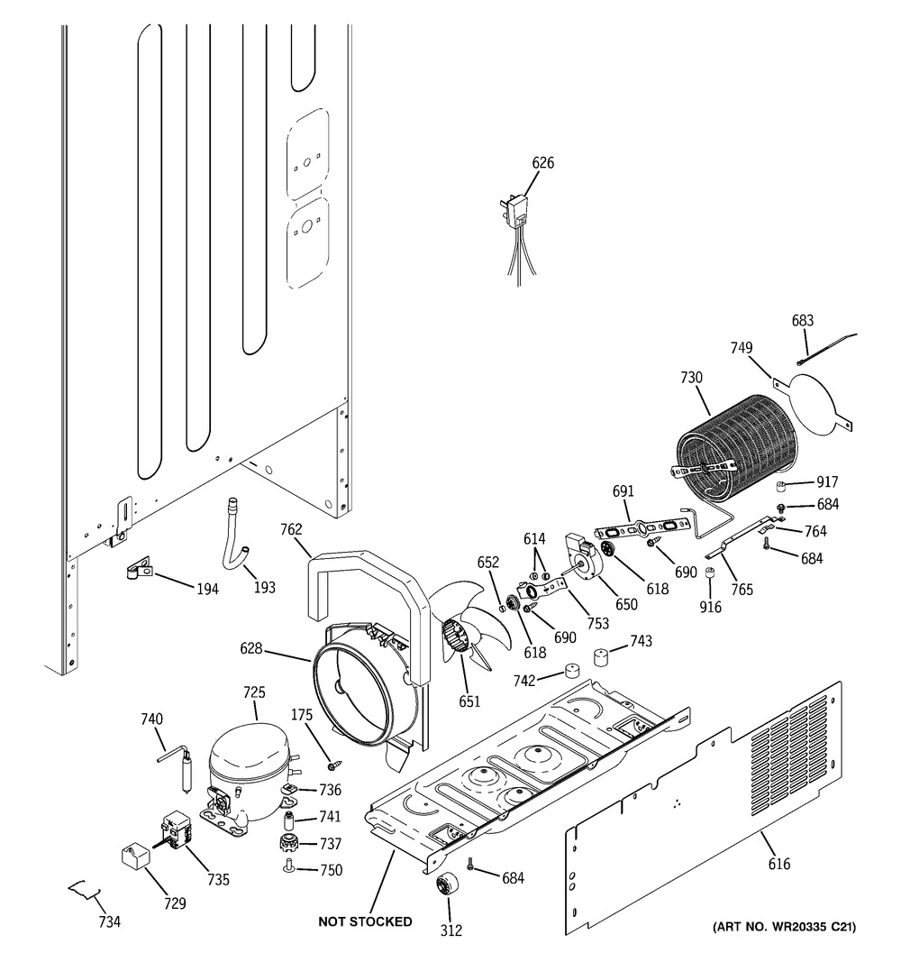 GE WR01L02072 Refrigerator Door Gasket, White