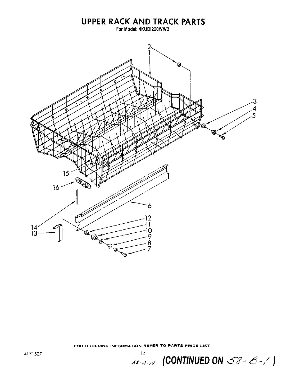 Whirlpool Dishwasher Upper Rack Wheel (4160421)