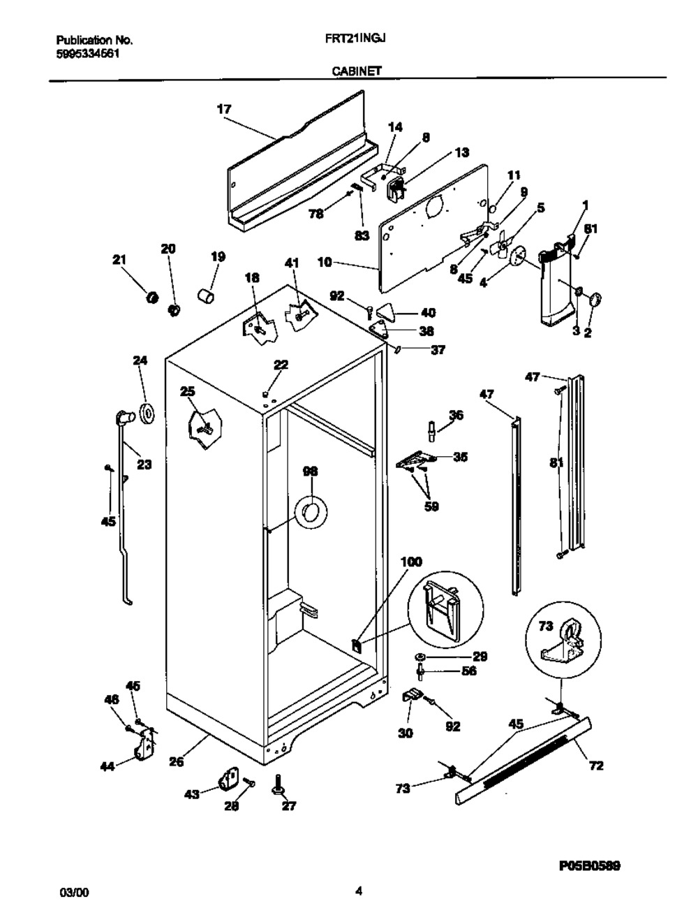 CENTRE HINGE BRACKET - BLACK (218220103)