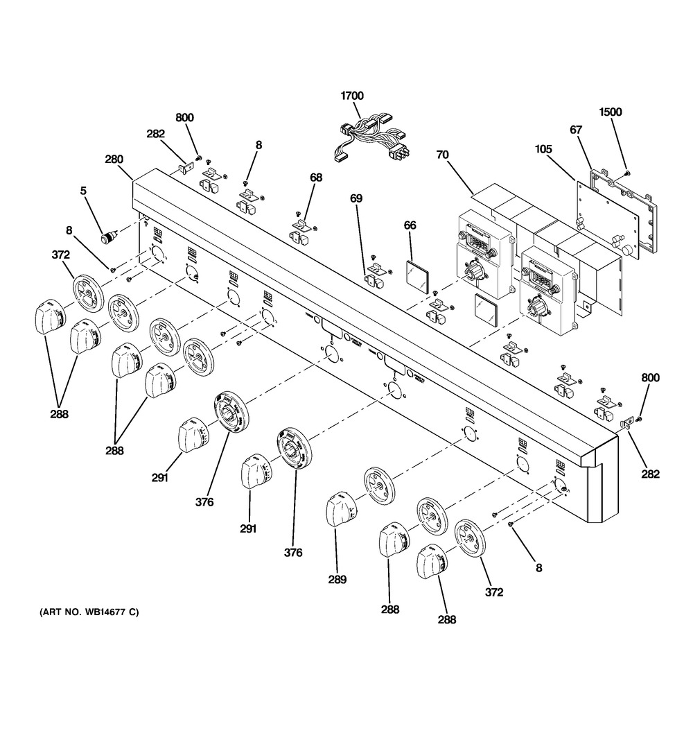GE, CONTROL PANEL & RAIL ASM, WS01L05035