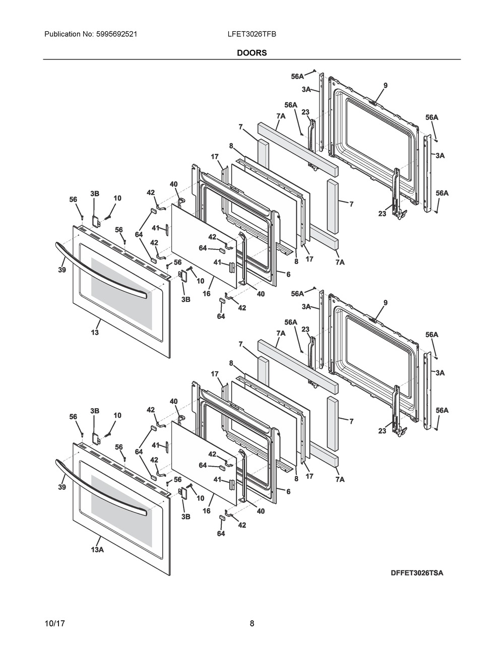 5304510985 : 5304510985 DOOR ASSEMBLY,OUTER,STAINLESS