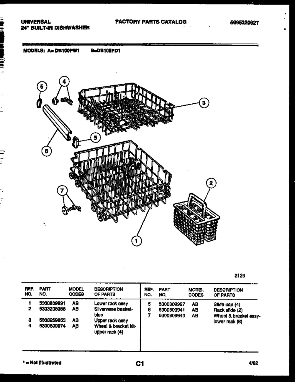Frigidaire Dishwasher Silverware Basket (5309951569)