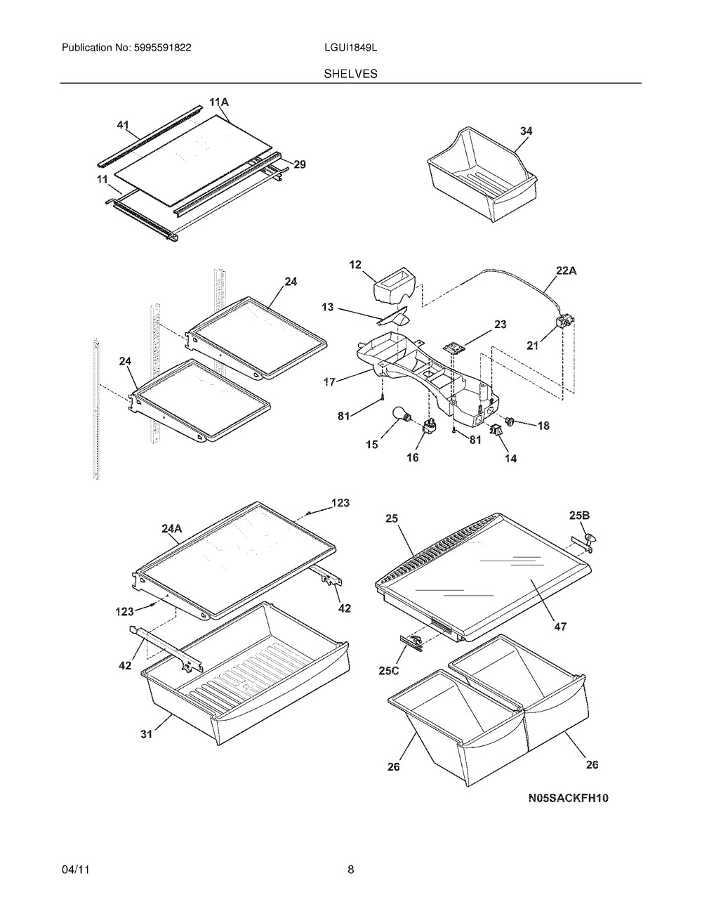 TRACK MEAT PAN HANGER LH (242089802)