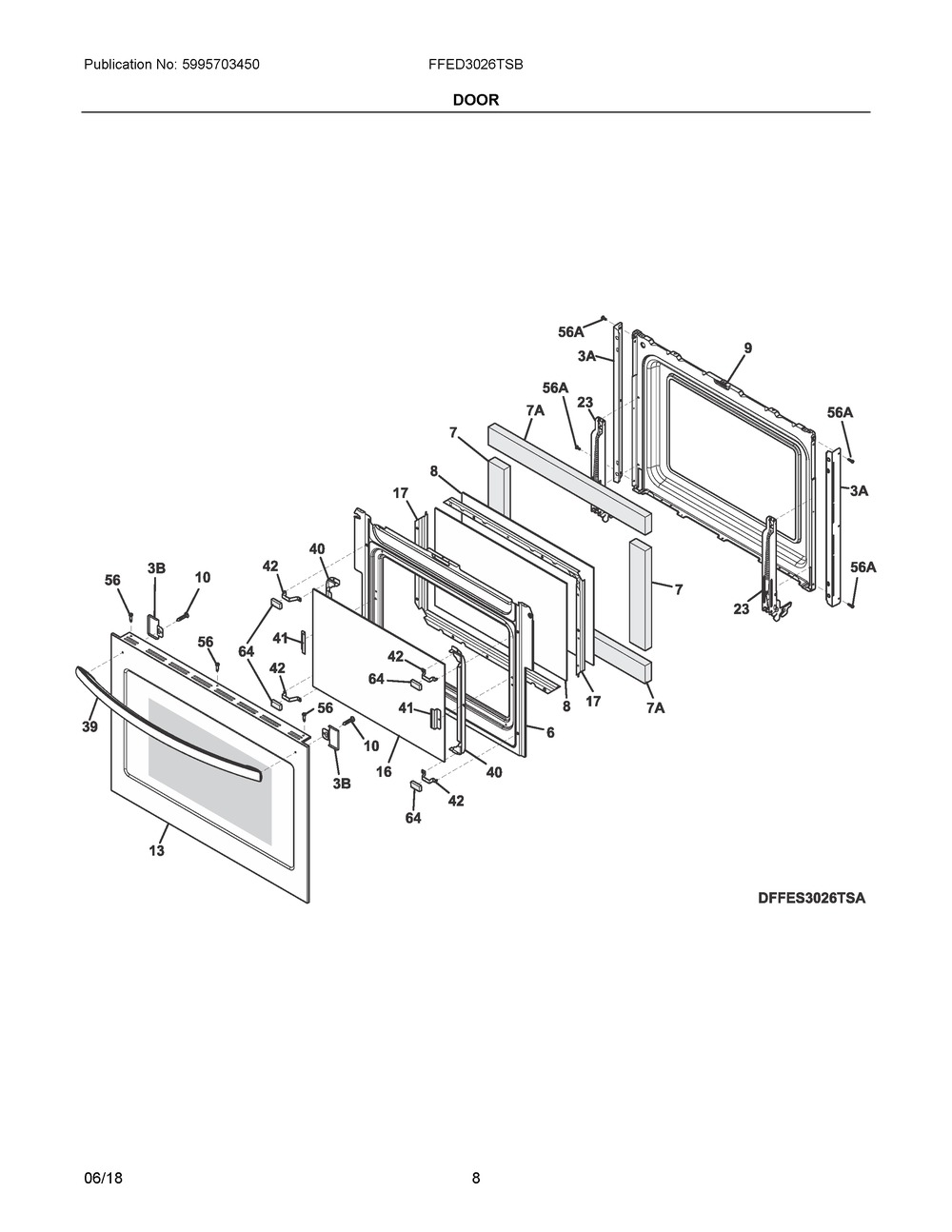 5304510851 : 5304510851 DOOR ASSEMBLY,OUTER,STAINLESS