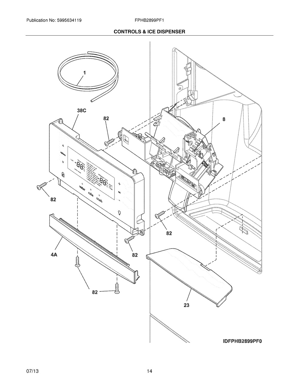 242058250 : 242058250 USER INTERFACE,ASSEMBLY,GREY