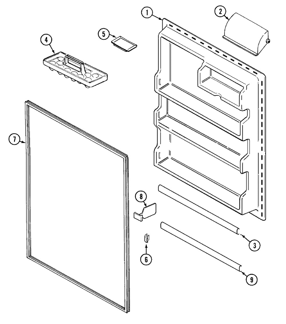 Whirlpool WP61003998 Refrigerator Door Gasket, White