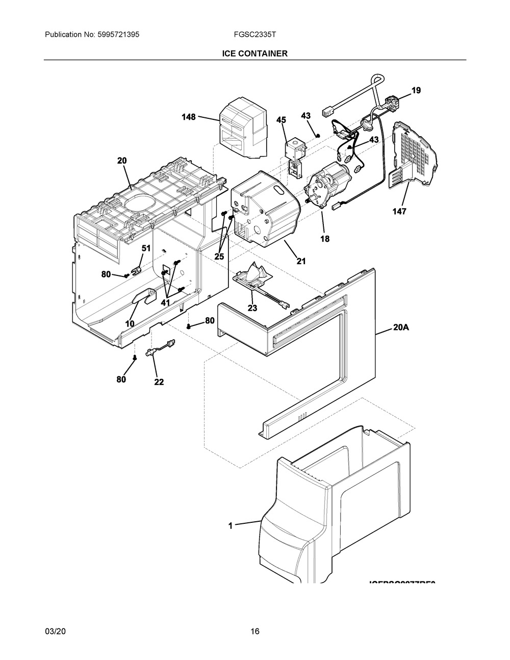 ICE CONTAINER ASSY,W (5304522717)