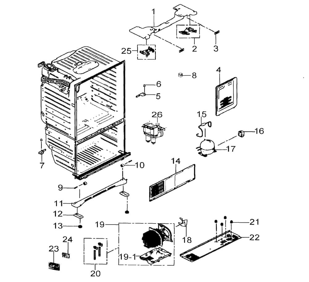 MKV190CL2B/ASH CMP,COMP,REFRIGERATOR,R-1