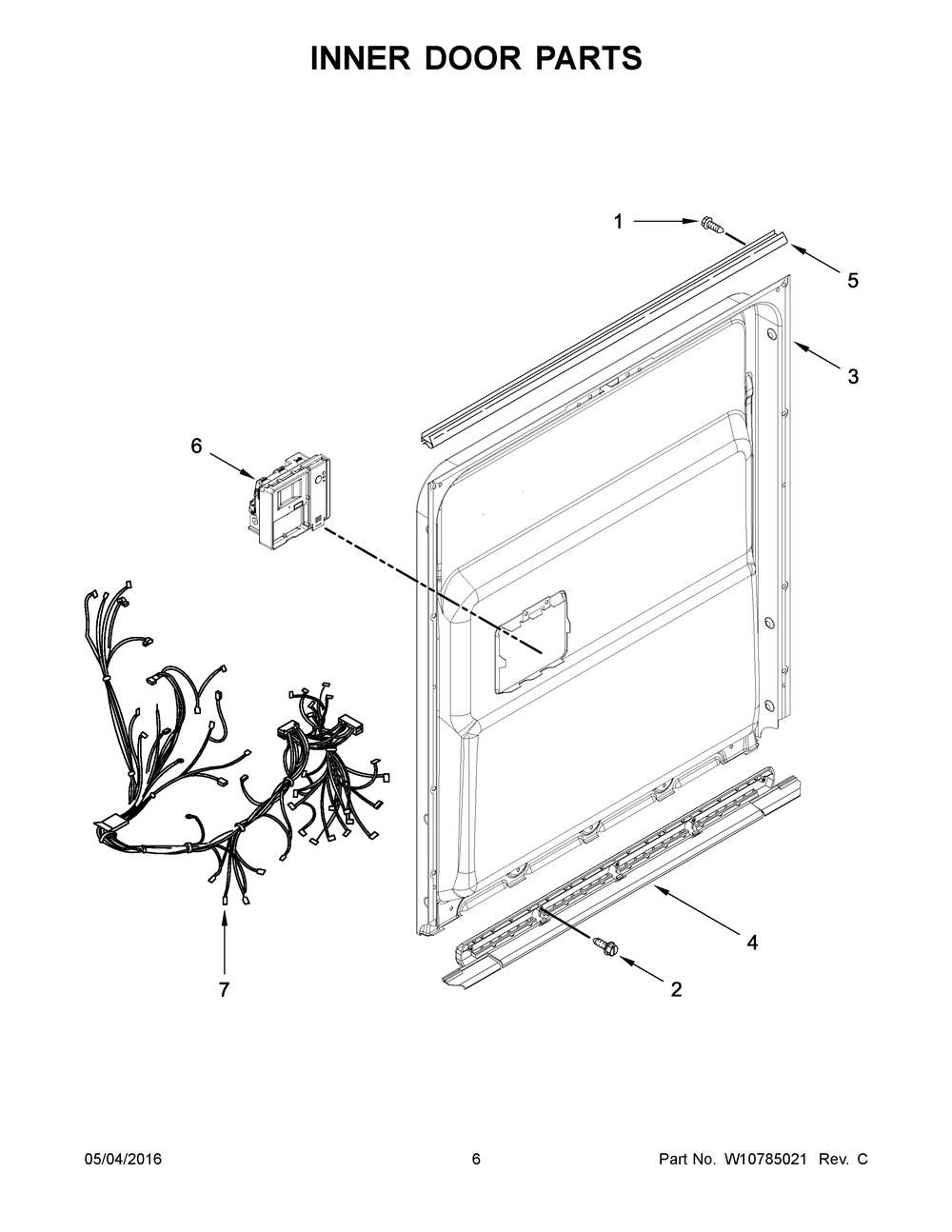 WHIRLPOOL, DOOR-INNER, W10733678