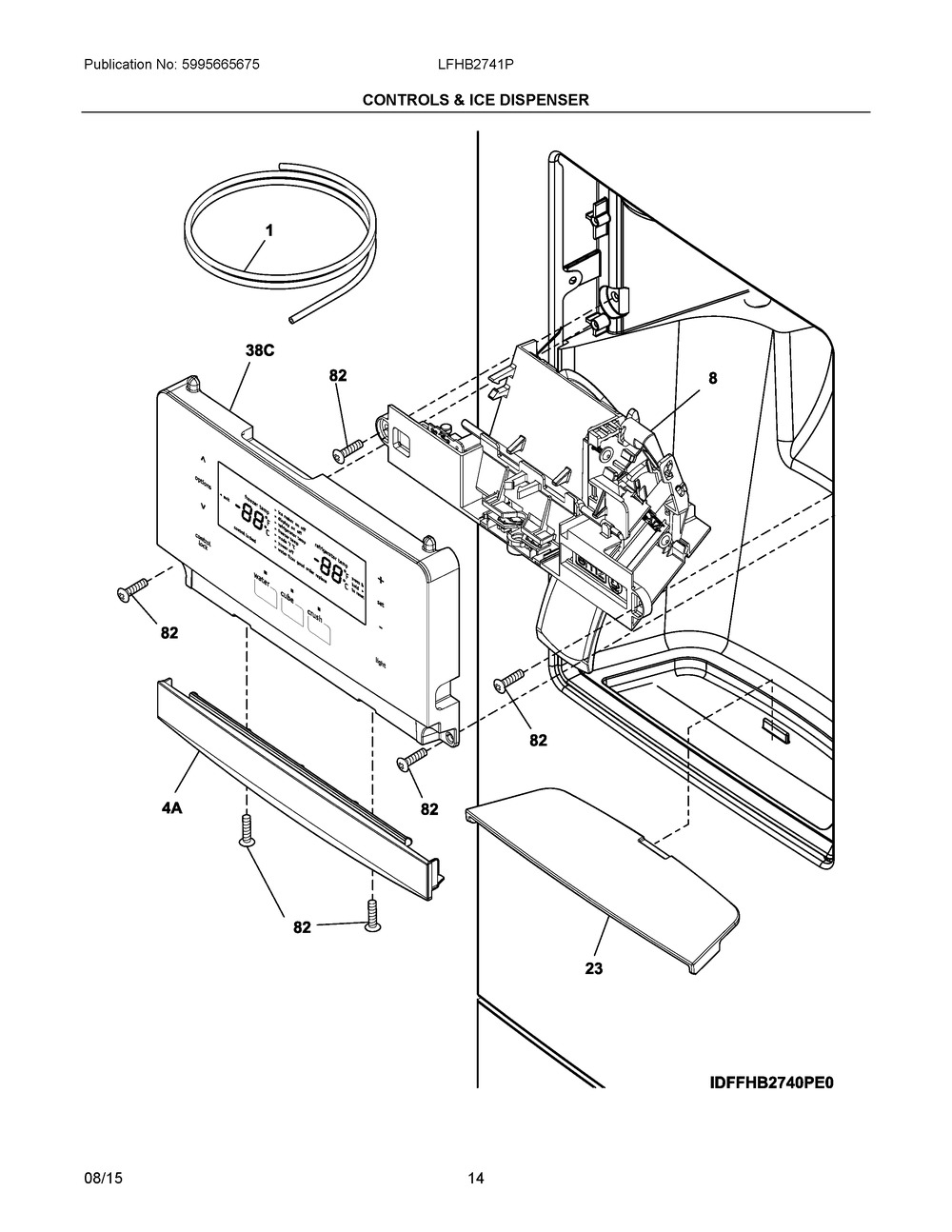 ELECTROLUX/FRIGIDAIRE, USER INTERFACE,ASSEMBLY,BLACK, 5304527929