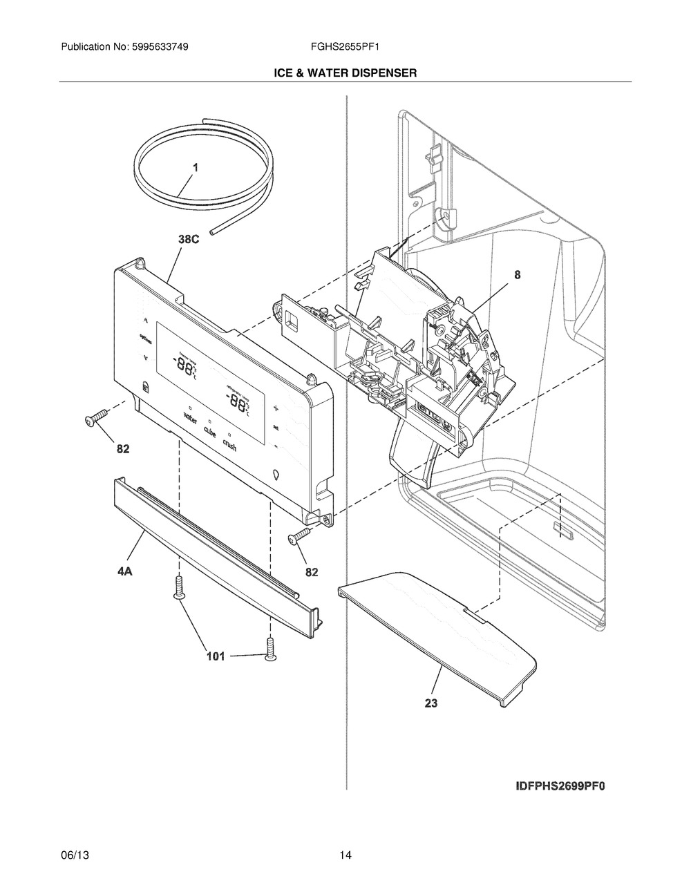 242058251 : 242058251 USER INTERFACE,ASSEMBLY,BLACK