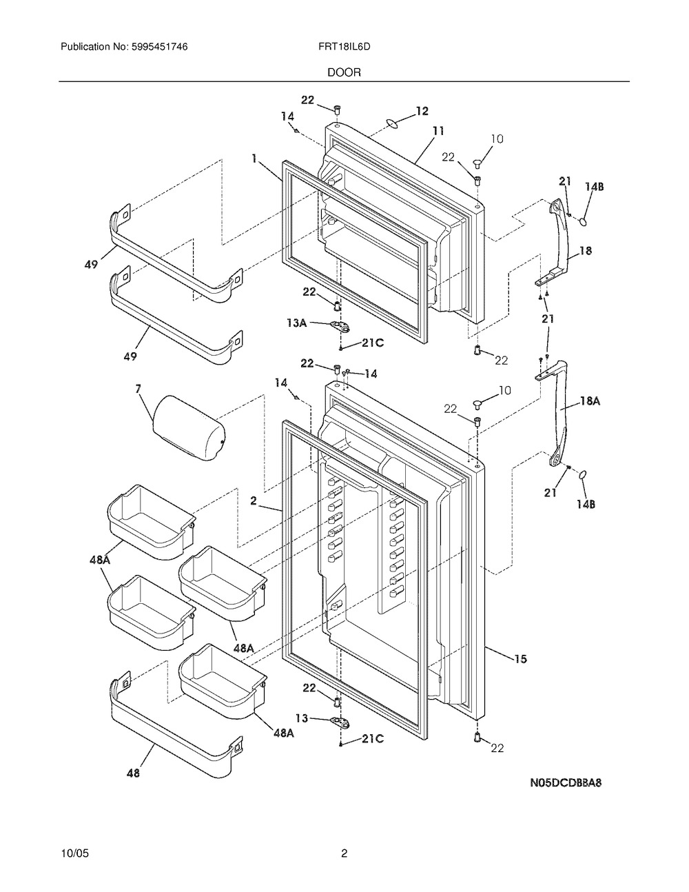 DOOR-REFR,STAINLESS STEEL,COM (241623406)