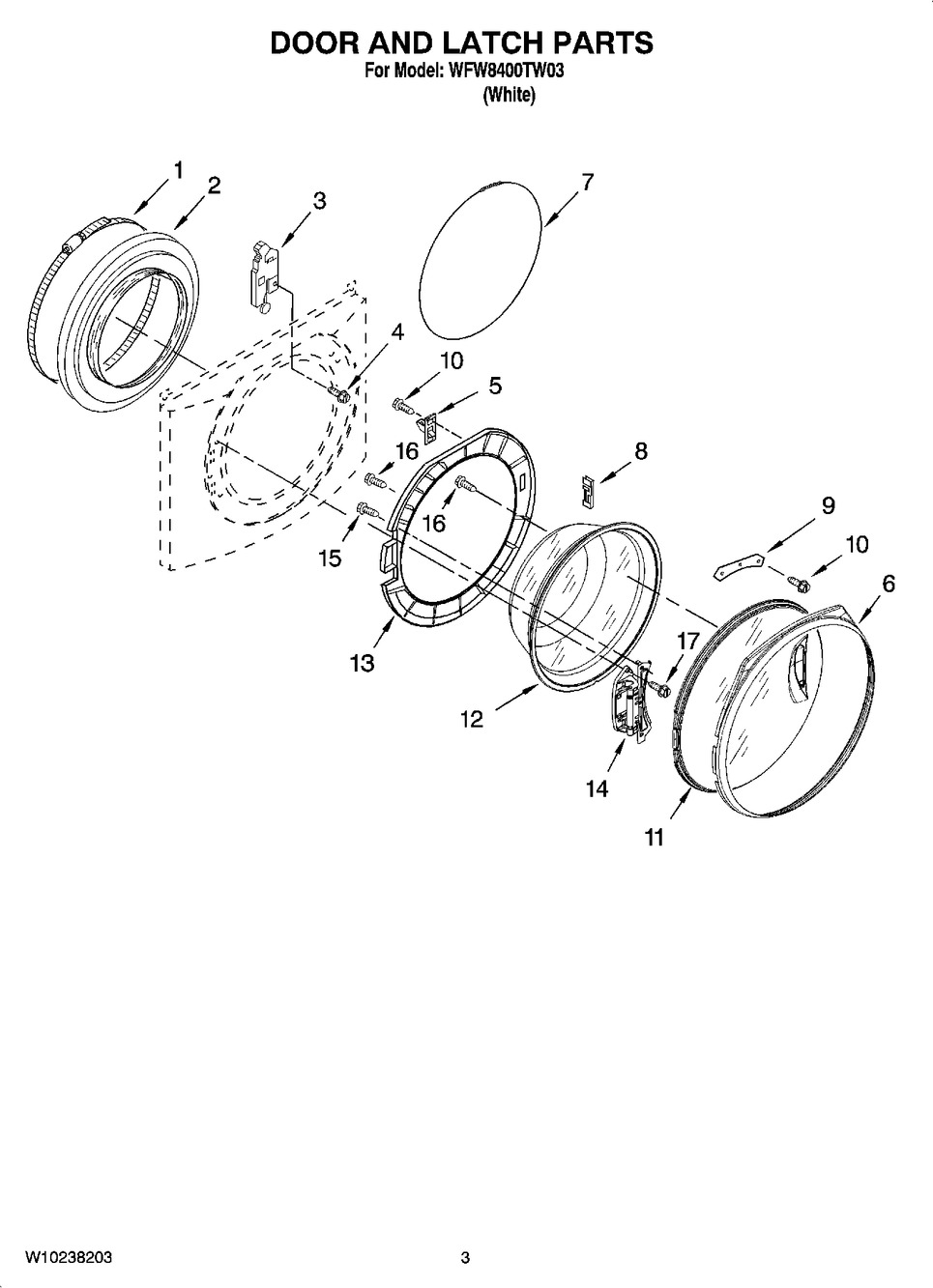 FRONT ASSEMBLY WHIRLPOOL (8540588)