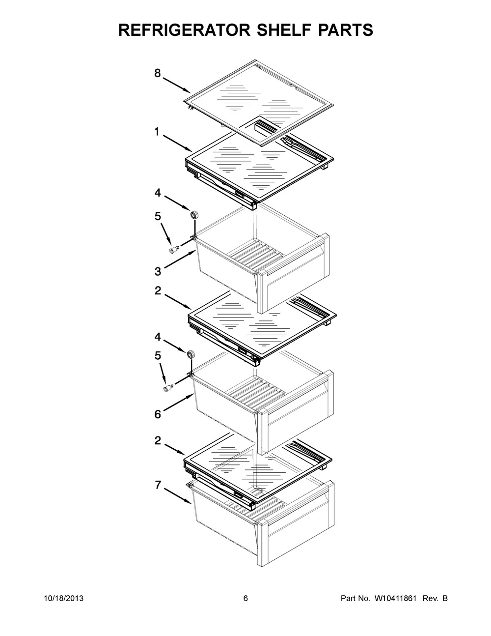 WPW10508807 : WPW10508807 SHELF-GLAS